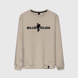 Свитшот хлопковый мужской BILLIE EILISH: White Fashion, цвет: миндальный