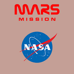 Свитшот хлопковый мужской Nasa Mars mission, цвет: пыльно-розовый — фото 2