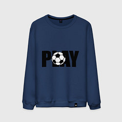 Свитшот хлопковый мужской Play Football, цвет: тёмно-синий