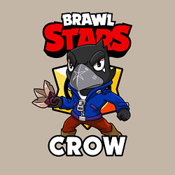 Свитшот хлопковый мужской BRAWL STARS CROW, цвет: миндальный — фото 2