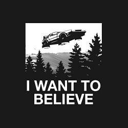 Свитшот хлопковый мужской I WANT TO BELIEVE, цвет: черный — фото 2