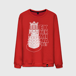 Свитшот хлопковый мужской Доктор Кто, Далеки, цвет: красный