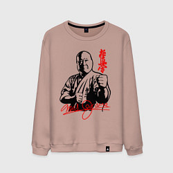 Свитшот хлопковый мужской Масутацу Ояма, цвет: пыльно-розовый