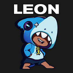 Свитшот хлопковый мужской Brawl Stars LEON SHARK, цвет: черный — фото 2