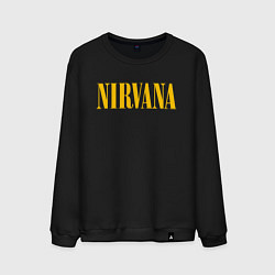 Свитшот хлопковый мужской NIRVANA, цвет: черный