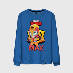 Свитшот хлопковый мужской BRAWL STARS MAX, цвет: синий