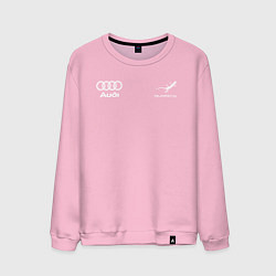 Свитшот хлопковый мужской Audi Quattro, цвет: светло-розовый
