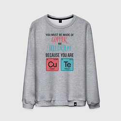 Свитшот хлопковый мужской Copper and Tellurium, цвет: меланж