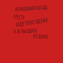 Свитшот хлопковый мужской О погоде, цвет: красный — фото 2