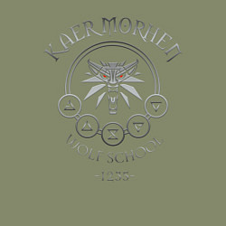 Свитшот хлопковый мужской ВЕДЬМАК, цвет: авокадо — фото 2