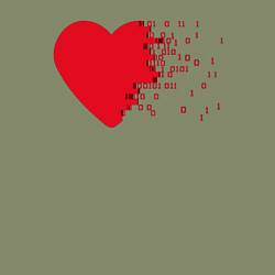 Свитшот хлопковый мужской Сердце, цвет: авокадо — фото 2