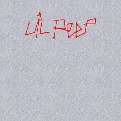 Свитшот хлопковый мужской LIL PEEP НА СПИНЕ, цвет: меланж — фото 2