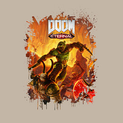Свитшот хлопковый мужской DOOM, цвет: миндальный — фото 2