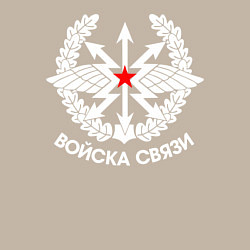 Свитшот хлопковый мужской Войска связи, цвет: миндальный — фото 2