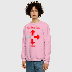 Свитшот хлопковый мужской Three Days Grace, цвет: светло-розовый — фото 2