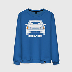 Свитшот хлопковый мужской Honda Civic EP 7gen, цвет: синий