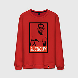 Свитшот хлопковый мужской EL CUCUY, цвет: красный