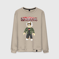 Свитшот хлопковый мужской Roblox, цвет: миндальный