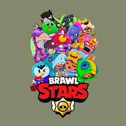 Свитшот хлопковый мужской BRAWL STARS, цвет: авокадо — фото 2