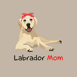 Свитшот хлопковый мужской Labrador Mom, цвет: миндальный — фото 2