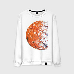 Свитшот хлопковый мужской BasketBall Style, цвет: белый