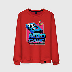 Свитшот хлопковый мужской Retro game, цвет: красный