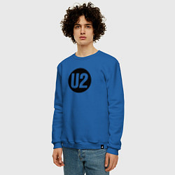 Свитшот хлопковый мужской U2, цвет: синий — фото 2