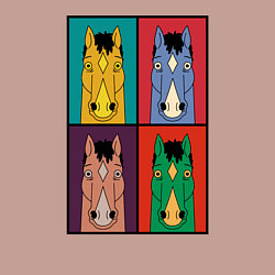 Свитшот хлопковый мужской BoJack Horseman, цвет: пыльно-розовый — фото 2