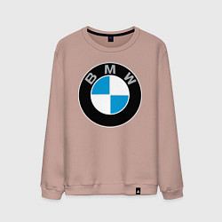 Свитшот хлопковый мужской BMW, цвет: пыльно-розовый