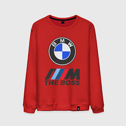 Свитшот хлопковый мужской BMW BOSS, цвет: красный