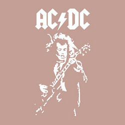 Свитшот хлопковый мужской ACDC, цвет: пыльно-розовый — фото 2