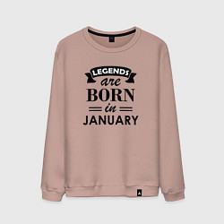 Мужской свитшот Legends are born in january