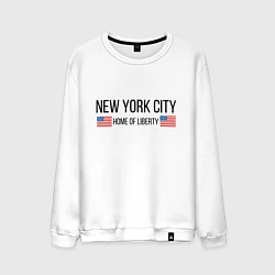 Свитшот хлопковый мужской NEW YORK, цвет: белый