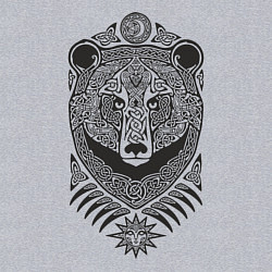 Свитшот хлопковый мужской Медведь, цвет: меланж — фото 2