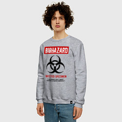 Свитшот хлопковый мужской Biohazard, цвет: меланж — фото 2