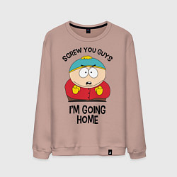 Свитшот хлопковый мужской South Park, Эрик Картман, цвет: пыльно-розовый