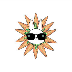 Свитшот хлопковый мужской Властелин морковки, цвет: белый — фото 2