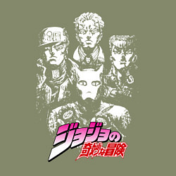 Свитшот хлопковый мужской JOJOS BIZARRE ADVENTURE, цвет: авокадо — фото 2