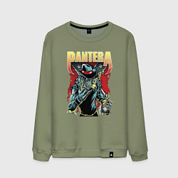 Свитшот хлопковый мужской Pantera, цвет: авокадо