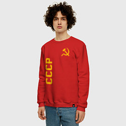 Свитшот хлопковый мужской СССР, цвет: красный — фото 2