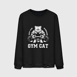 Свитшот хлопковый мужской GYM Cat, цвет: черный