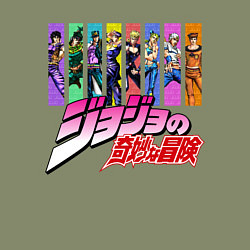 Свитшот хлопковый мужской JOJOS BIZARRE ADVENTURE, цвет: авокадо — фото 2