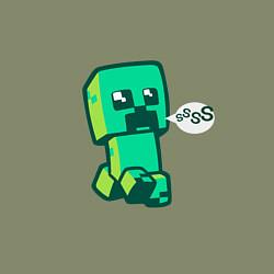 Свитшот хлопковый мужской MINERCRAFT CREEPER, цвет: авокадо — фото 2