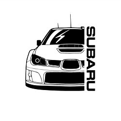 Свитшот хлопковый мужской SUBARU Z, цвет: белый — фото 2