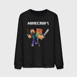 Свитшот хлопковый мужской MINECRAFT, цвет: черный
