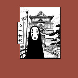 Свитшот хлопковый мужской No-Face Spirited Away Ghibli, цвет: кирпичный — фото 2