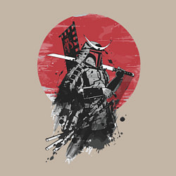 Свитшот хлопковый мужской Японский самурай, цвет: миндальный — фото 2