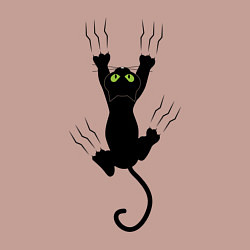 Свитшот хлопковый мужской Кот царапыч, цвет: пыльно-розовый — фото 2