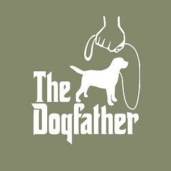 Свитшот хлопковый мужской The Dogfather - пародия, цвет: авокадо — фото 2