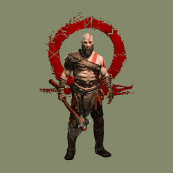 Свитшот хлопковый мужской GOD OF WAR, цвет: авокадо — фото 2